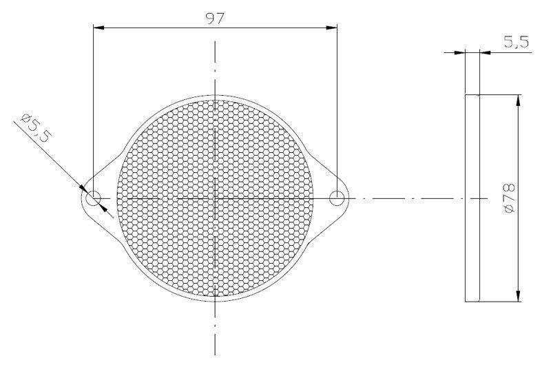 Светоотражатель Fristom DOB-039 A B (круглый белый с винтом), - фото 2 - id-p564315735