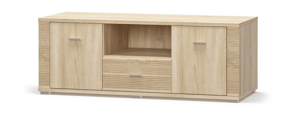 Тумба під телевізор Меблі Сервіс Гресс 2Д+1Ш дуб самоа, фото 1