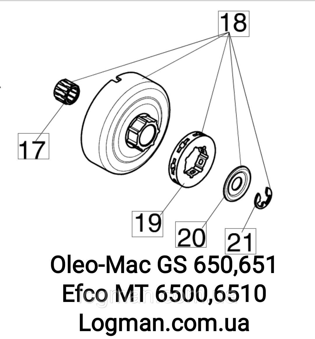 Оригінальна зірочка Oleo-Mac GS650,651/Efco 6500,6510, фото 1
