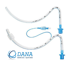 Ендотрахеальна трубка, назальна, вигнута, з манжетою. Розмір 4.0