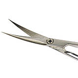 Манікюрні ножиці для кутикули Olton (113 мм, 24 мм - ріжуча частина), в шкіряному чохлі, фото 3