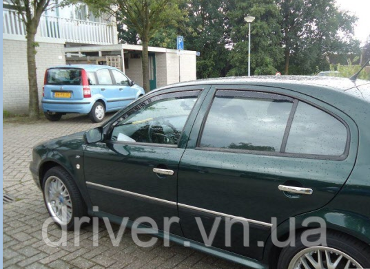 Дефлектори вікон вставні Skoda Octavia A-4 1996-2005 5D Sedan