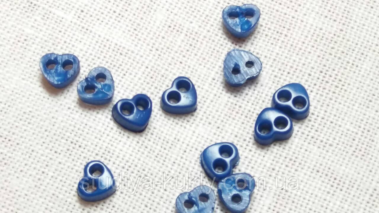 Гудзики для ляльок мікро, серденько, розмір 3*4 мм, №9МС, фото 1