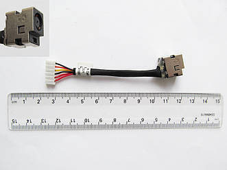 Роз'єм живлення з кабелем для HP PJ156 (7.4 mm x 5.0 mm + center pin), 6-pin, 8 см