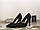 Жіночі туфлі човники на шпильці, чорна замша, фото 9