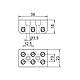Клемна колодка для світильників керамічна SEZ 6311-07 3х2,5мм2, фото 2