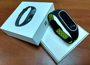 Оригінальний ремінець для Xiaomi Mi band 2 black/green Nike, фото 2