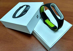 Оригінальний ремінець для Xiaomi Mi band 2 black/green Nike, фото 2