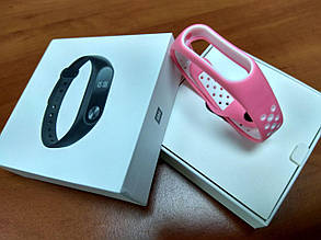Оригінальний ремінець для Xiaomi Mi band 2 black/white Nike, фото 2