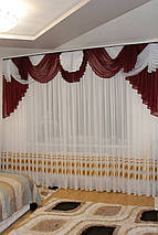 Ламбрекен шифоновий №177 3м зал спальня, фото 3