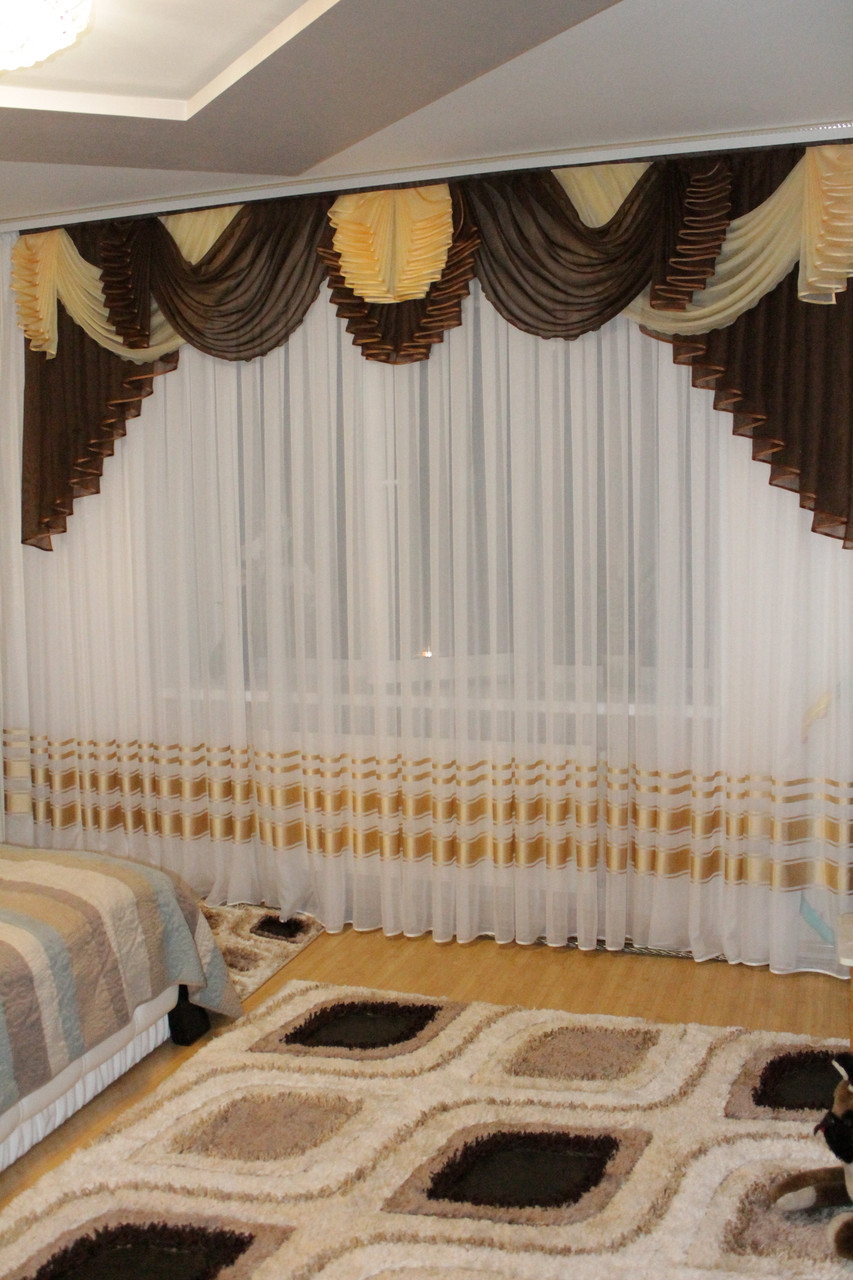 Ламбрекен шифоновий №177 3м зал спальня