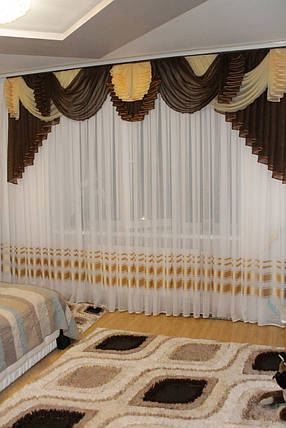 Ламбрекен шифоновий №177 3м зал спальня, фото 1