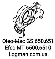 Оригінальний оливний насос Oleo-Mac GS650,651/Efco 6500,6510