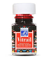 Вітражна фарба Vitrail #433 Bright red (Яскраво-червоний) на сольвентній основі, 50 мл Lefranc & Bourgeois