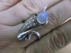 Кільце з опалитом місячним каменем "Рибка", розмір 18