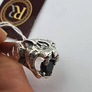 Чоловіча срібна печатка "Оскал тигра" 21 розмір, фото 7