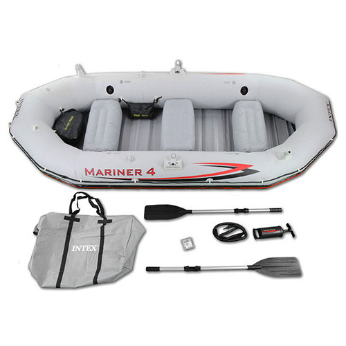 Чотиримісна Intex надувний човен 68376 Mariner 4 Set, 328 х 145 х 48 см, з веслами і насосом