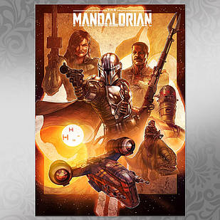 Плакат серіал Зоряні Війни: Мандалорець А3 | Star Wars: The Mandalorian 003