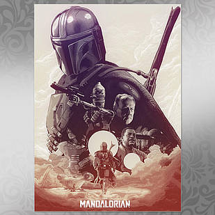 Плакат серіал Зоряні Війни: Мандалорець А3 | Star Wars: The Mandalorian 007