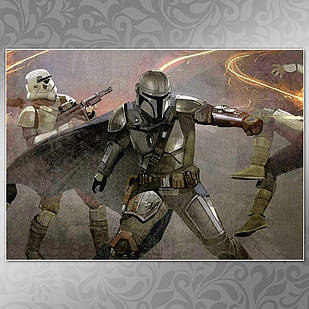 Плакат серіал Зоряні Війни: Мандалорець А3 | Star Wars: The Mandalorian 014