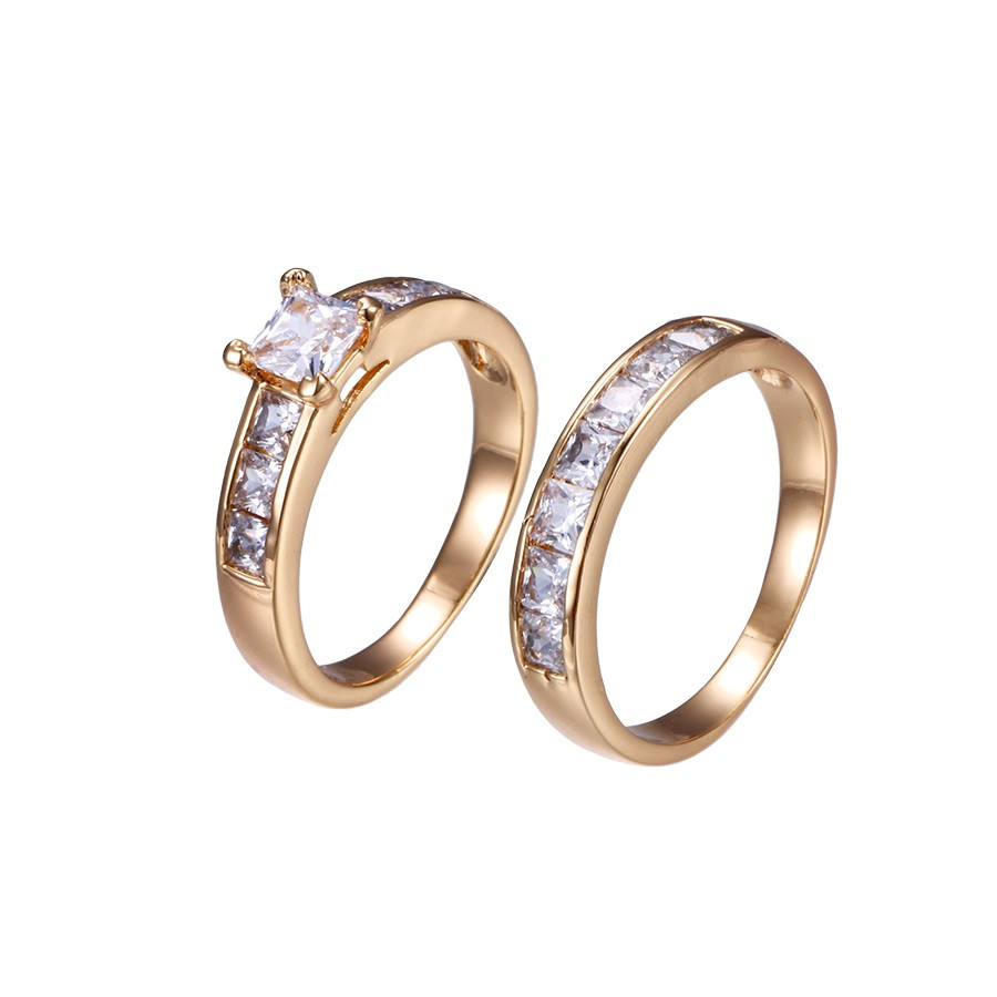 Подвійне кільце Розмір 19 мм Gold filled 18k