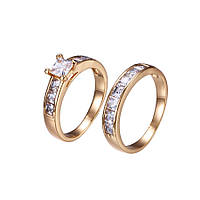 Подвійне кільце Розмір 19 мм Gold filled 18k