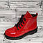 Жіночі лакові черевики червоного кольору, фото 4