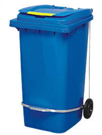 Бак для мусора з педалью 240л. Синій. 240A-11P2BL