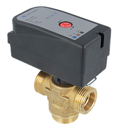 3-ходовий клапан ГВП DN20 G1" kvs 8 230В в комплекті з приводом з кабелем AZV643 Afriso ((Німеччина)