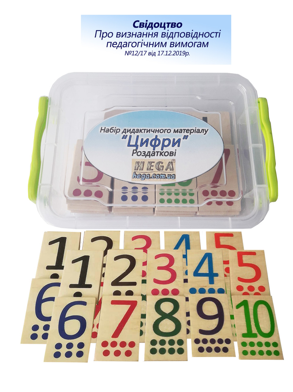 Дидактичний матерiал для початкового навчання. «Цифри».Роздаткові ( розширений), фото 1