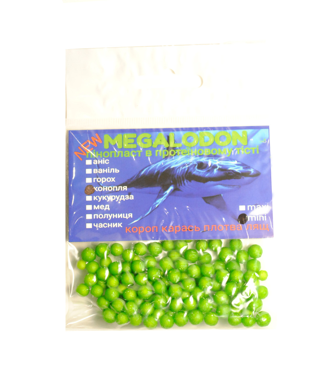Пінопласт в протеиновом тесті "Megalodon" Коноплі (міні)