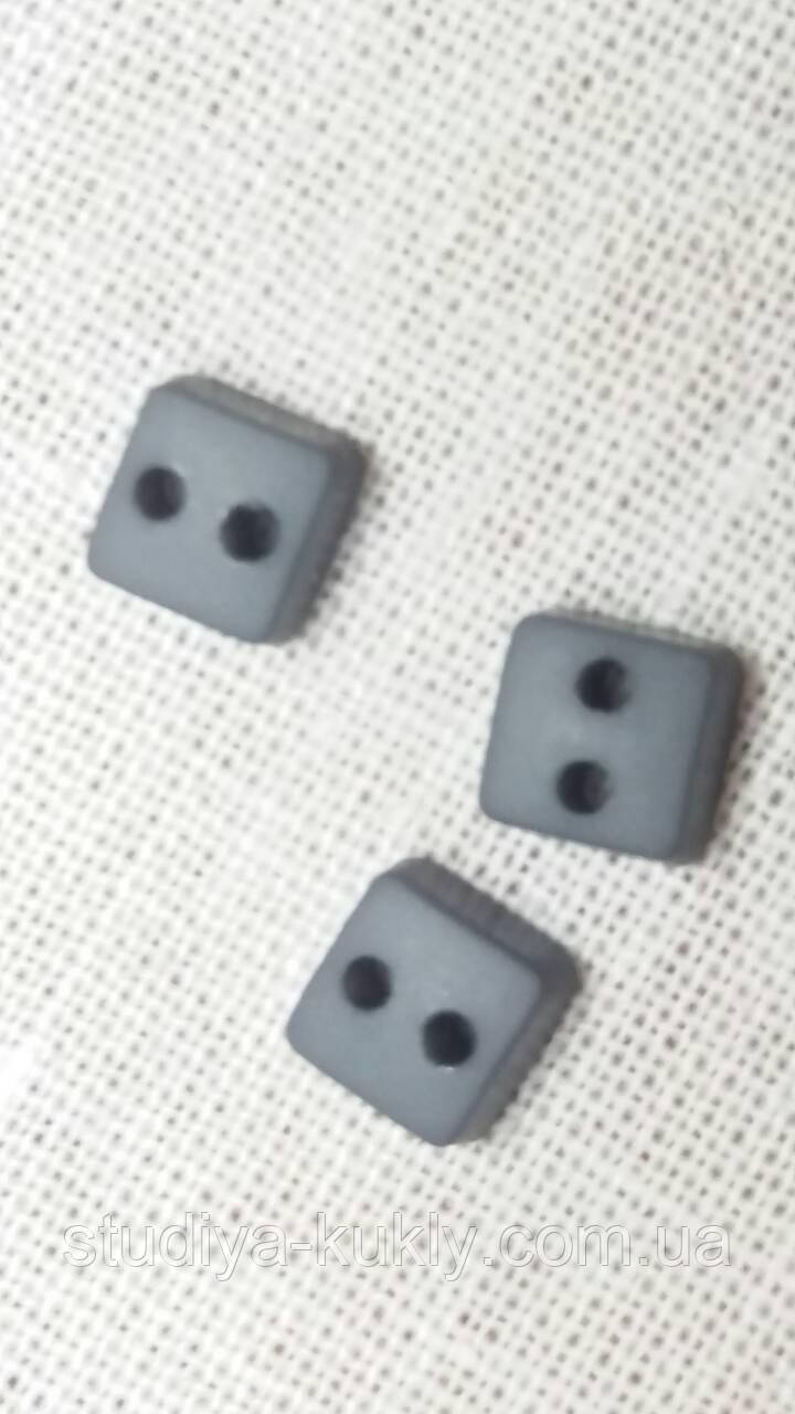 Гудзики для ляльок міні, квадрат, №28ФК., фото 1