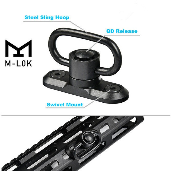 Антабка QD з базою M-Lok, фото 1