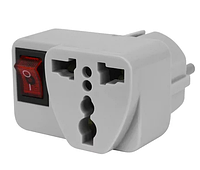 Перехідник універсальний з вимикачем White