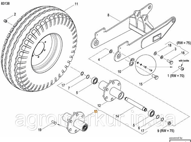 Ступиця AC870121 в зборі Kverneland, фото 1