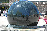 Фонтан садовий обертається куля з натурального каменю, Фонтани для приміщень, Фонтан плаваючий шар, установка, фото 9