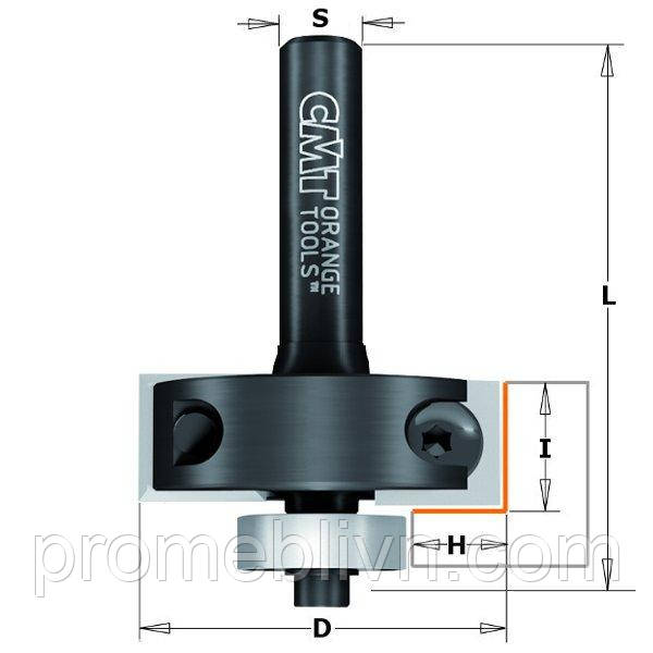 Фрези для вибірки чверті зі змінними ножами 660.350.11