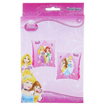 Нарукавники для плавання Bestway 91041 23х15 см Disney Princess 3-6 років надувні нарукавники для дівчинки, фото 2