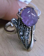 Кільце з аметистом "Рибка", розмір 18