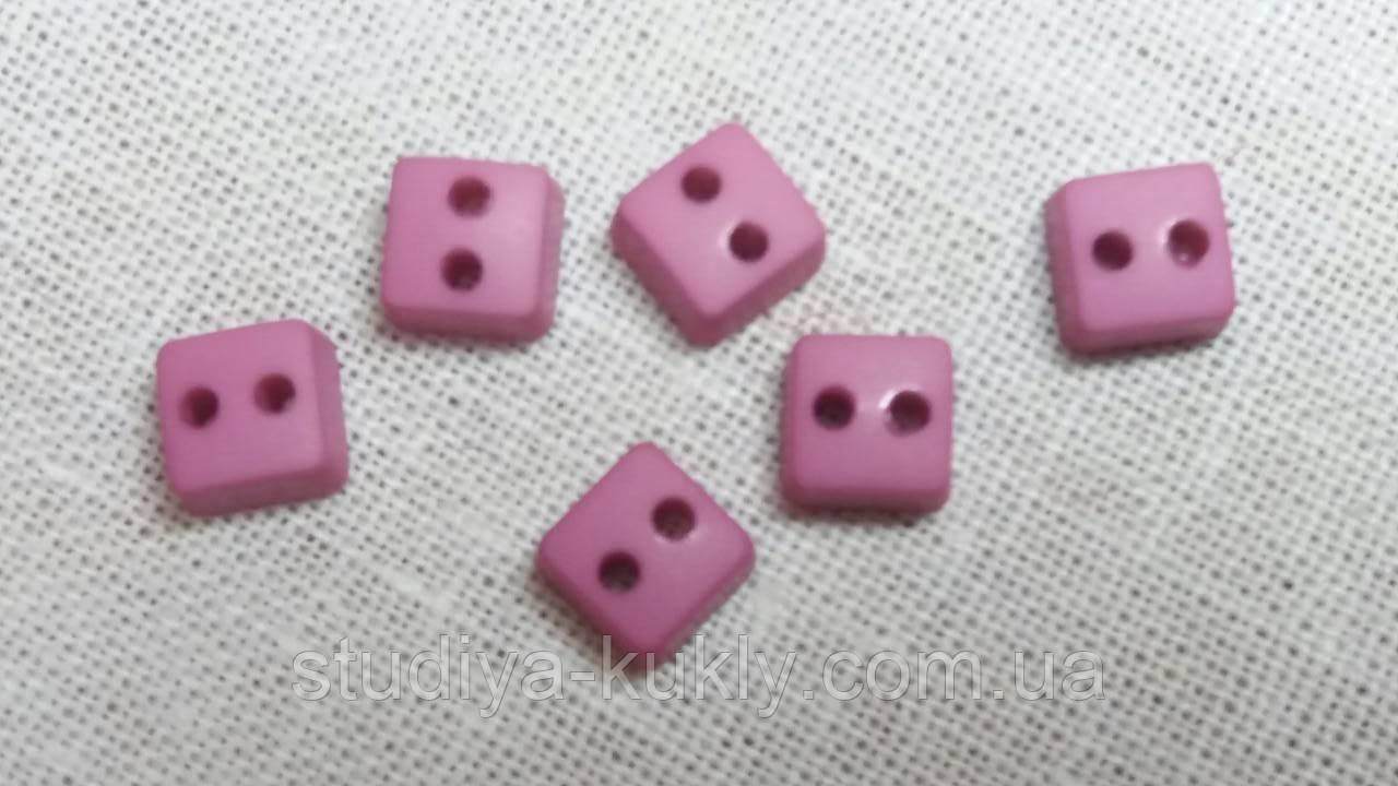 Гудзики для ляльок міні, квадрат, №37ФК., фото 1