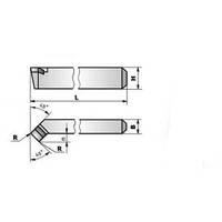 Резец проходной отогнутый 20х16х120 Т5К10, ВК8