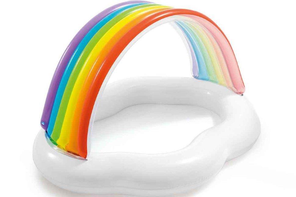 Надувний басейн Райдужна хмара від 1 до 3 років Intex 57141 142х119х84 см