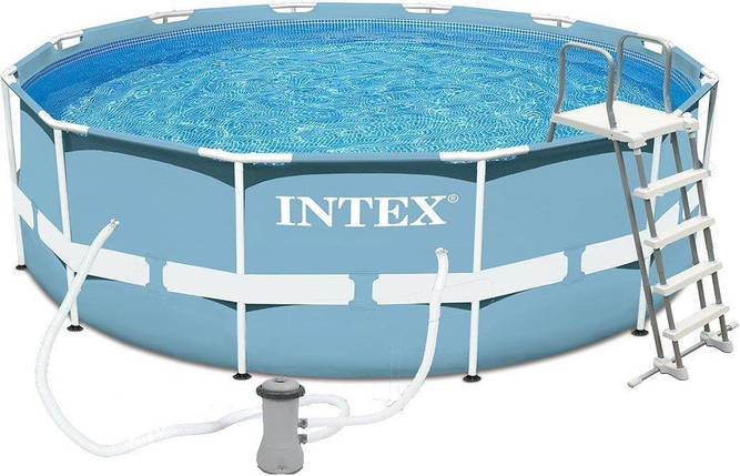 Великий каркасний басейн Prism Frame Intex 26718/28726 зі сходами та фільтр насосом, фото 1
