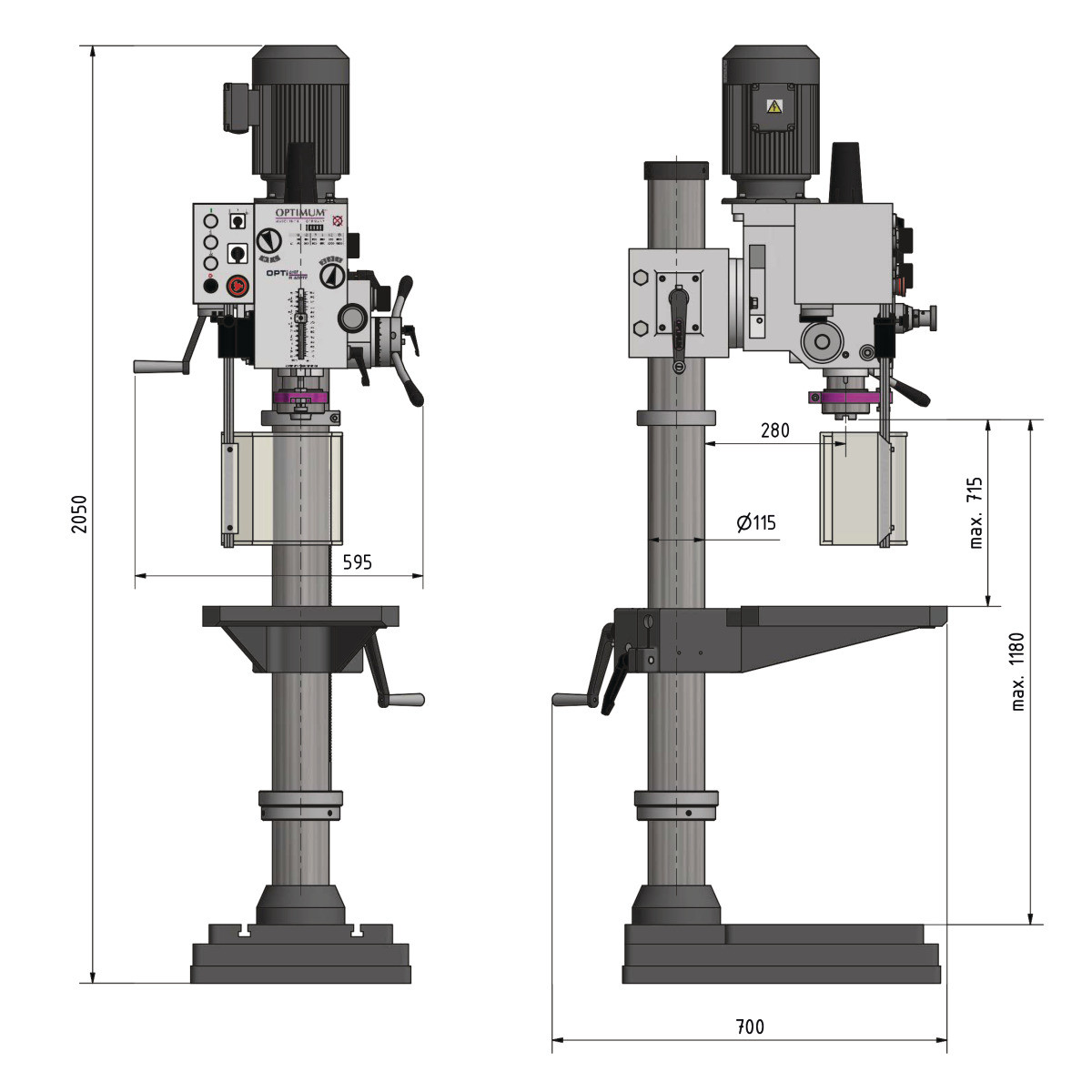 Вертикально-сверлильный станок OPTIdrill DH 40GP - фото 4 - id-p838045303