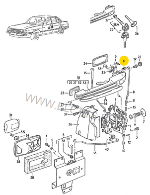 Тримач тяги дверного замка на Аудіо, фото 2