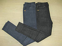 Модные джинсовые лосины для девочек Ласточка c брошью Муха 10-15 лет