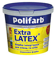 Polifarb ExtraLatex - Интерьерная краска Полифарб ЭкстраЛатекс для стен и потолков 1,4 кг