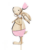 Кролик з квіткою на шпазі (рожевий)