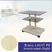 Стеклянные журнальные столики прямоугольные Commus Bravo Light P6 bronza-pepel-2bg50