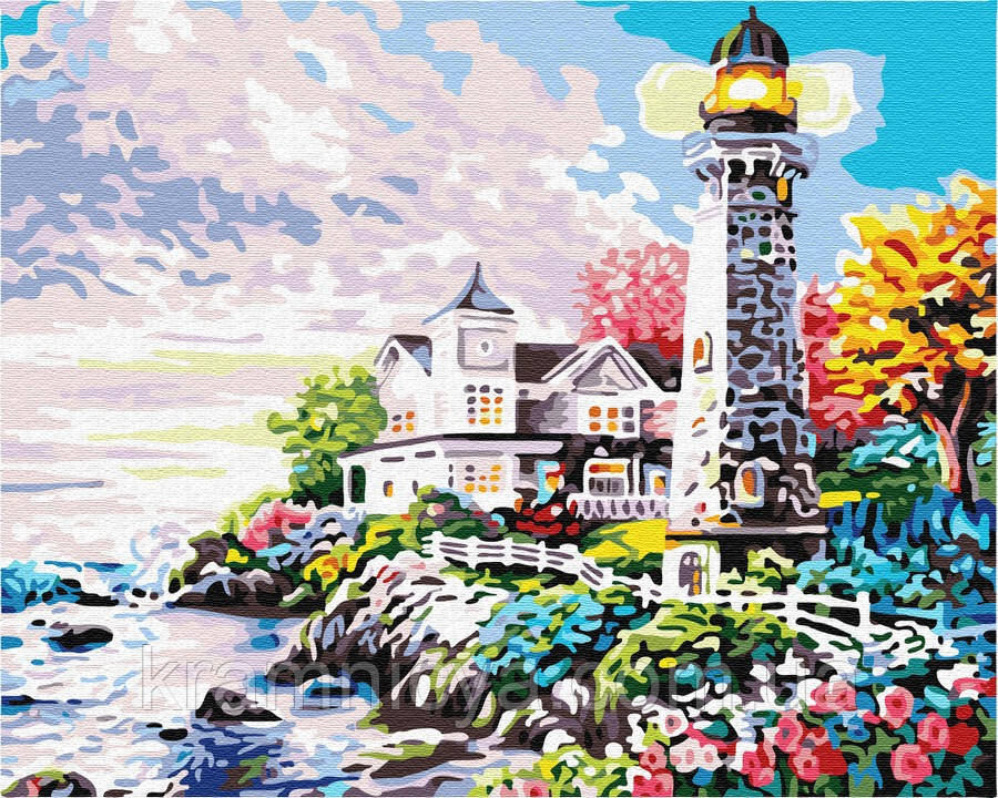 Картина за номерами Brushme Будинок біля маяка, 40х50 (GX7450)